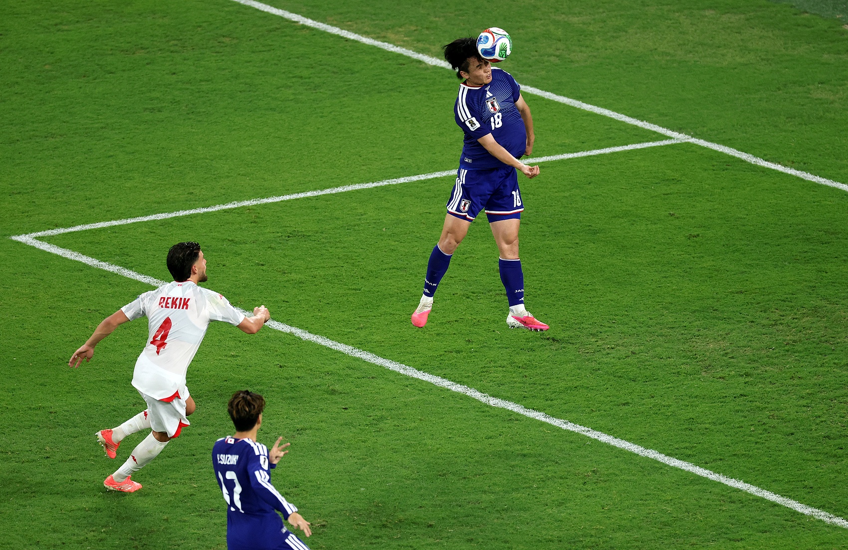 日本4-0领先突尼斯!上田绮世头球吊射梅开二度,本场独造3球