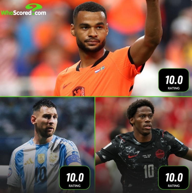 加克波获评whoscored10分比肩梅西、戴维,此前3届世界杯共3人
