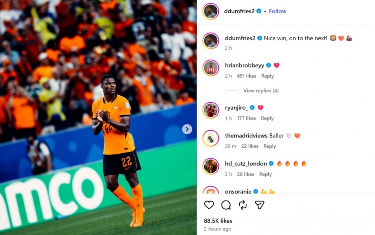 2送助攻!邓弗里斯社媒庆祝:不错的胜利,下一场继续努力